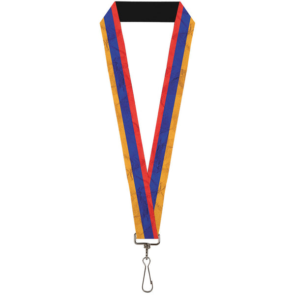 Buckle-Down Lanyard - 1.0" - Armenia Flag Distressed