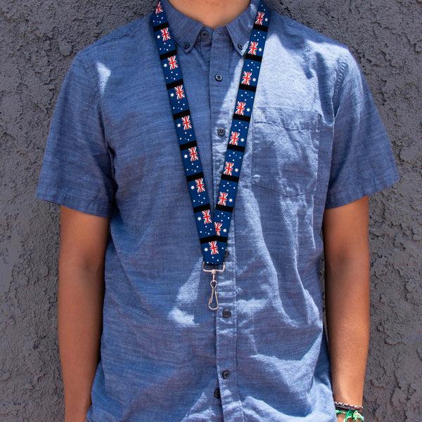 Buckle-Down Lanyard - 1.0" - Australia Flags