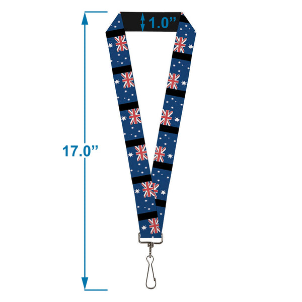 Buckle-Down Lanyard - 1.0" - Australia Flags