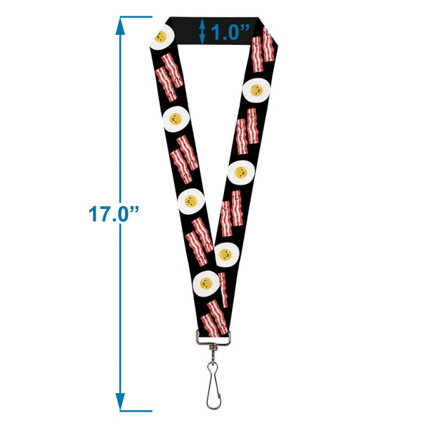 Buckle-Down Lanyard - 1.0" - Bacon & Eggs Black