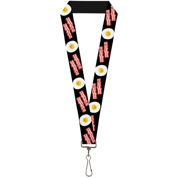 Buckle-Down Lanyard - 1.0" - Bacon & Eggs Black