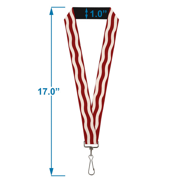 Buckle-Down Lanyard - 1.0" - Bacon Stripe