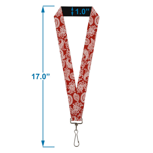 Buckle-Down Lanyard - 1.0" - Bandana Red White