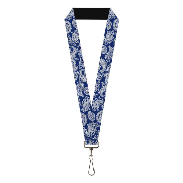 Buckle-Down Lanyard - 1.0" - Bandana Royal Blue White