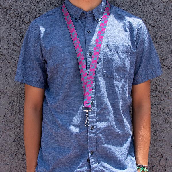 Buckle-Down Lanyard - 1.0" - Barbie B Icon Blue/Pink