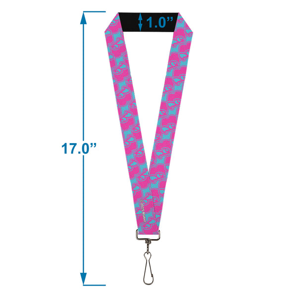 Buckle-Down Lanyard - 1.0" - Barbie B Icon Blue/Pink