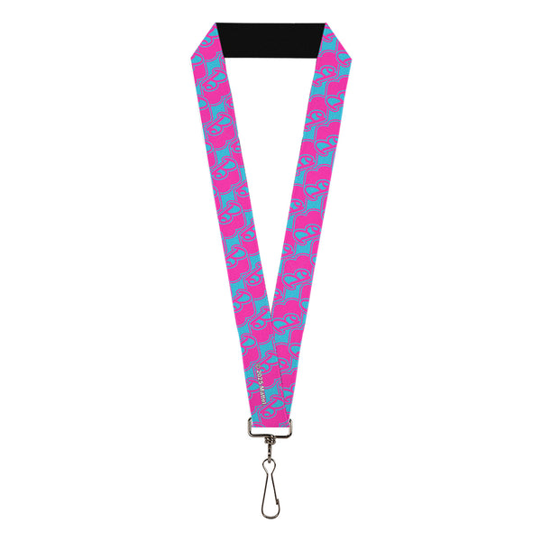 Buckle-Down Lanyard - 1.0" - Barbie B Icon Blue/Pink