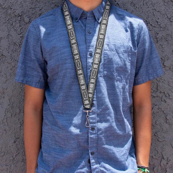 Buckle-Down Lanyard - 1.0" - Batman Utility Belt Grays