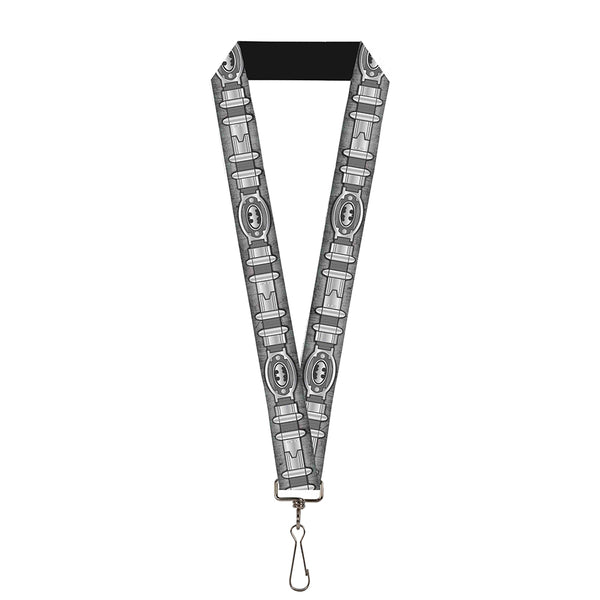 Buckle-Down Lanyard - 1.0" - Batman Utility Belt Grays