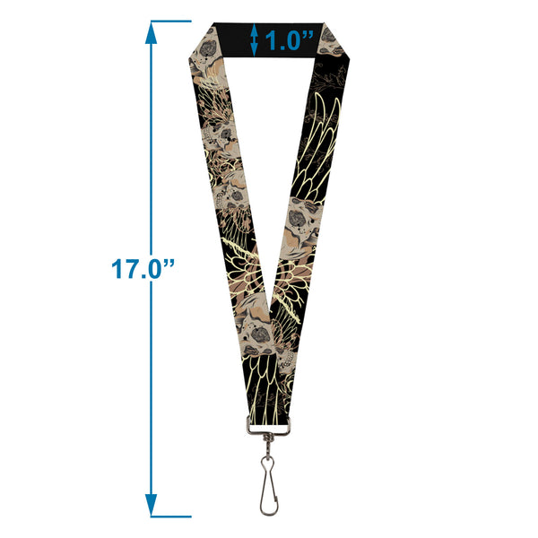 Buckle-Down Lanyard - 1.0" - BD Die Hard Skull 02