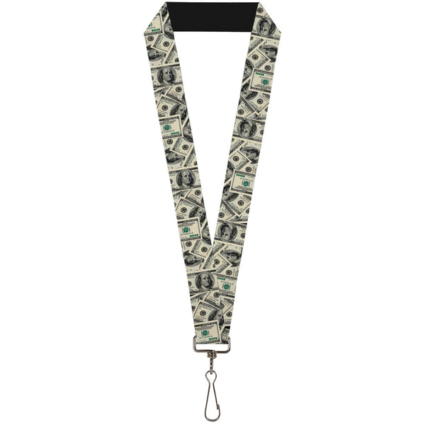 Buckle-Down Lanyard - 1.0" - Benjamins2 Stacked
