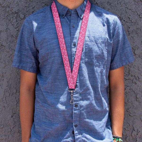 Buckle-Down Lanyard - 1.0" - Butterflies Pink