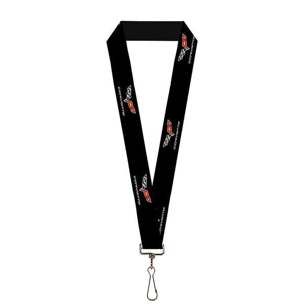 Buckle-Down Lanyard - 1.0" - C6 Logo REPEAT Black