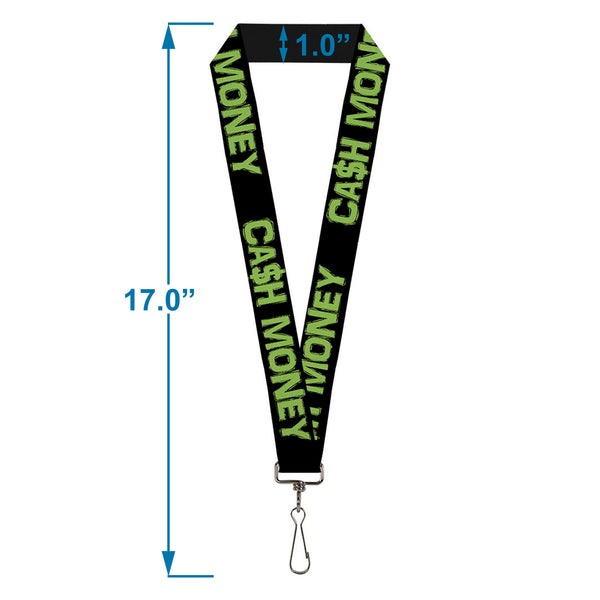 Buckle-Down Lanyard - 1.0" - CA$H MONEY Black Green
