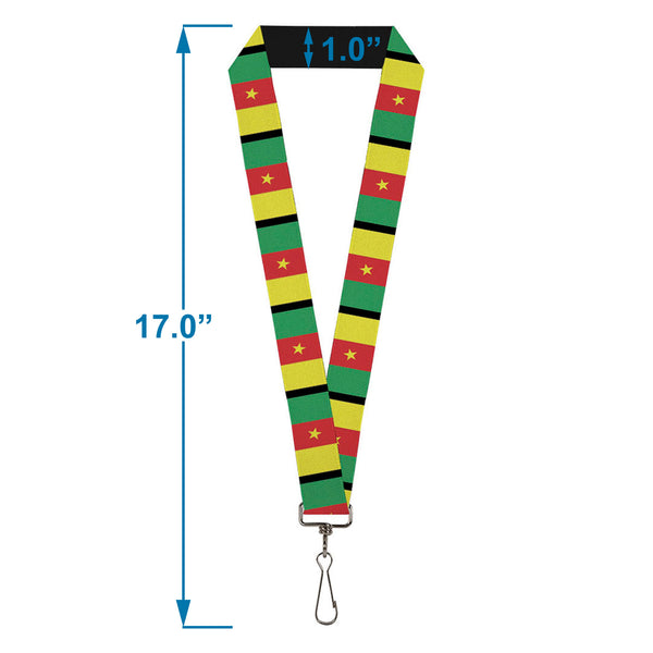 Buckle-Down Lanyard - 1.0" - Cameroon Flags