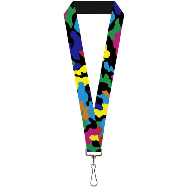 Buckle-Down Lanyard - 1.0" - Camo Multi Neon