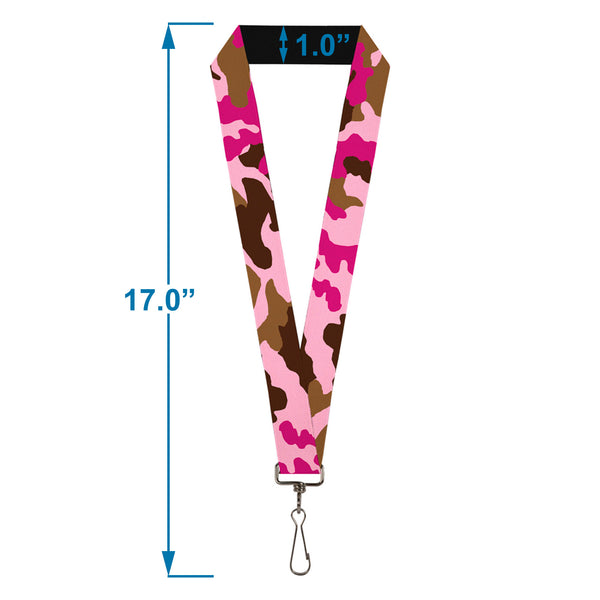 Buckle-Down Lanyard - 1.0" - Camo Pink