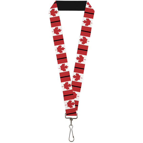 Buckle-Down Lanyard - 1.0" - Canada Flags