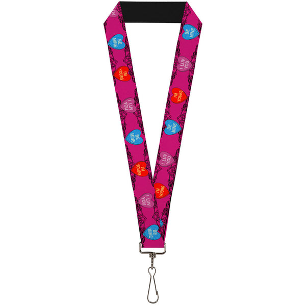 Buckle-Down Lanyard - 1.0" - Candy Hearts