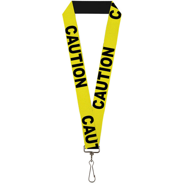 Buckle-Down Lanyard - 1.0" - CAUTION Yellow Black