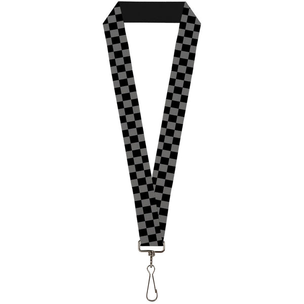 Buckle-Down Lanyard - 1.0" - Checker Black Gray