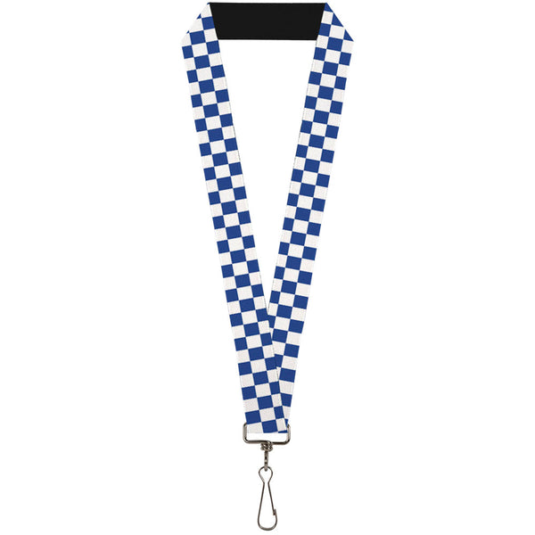 Buckle-Down Lanyard - 1.0" - Checker BlueKU White