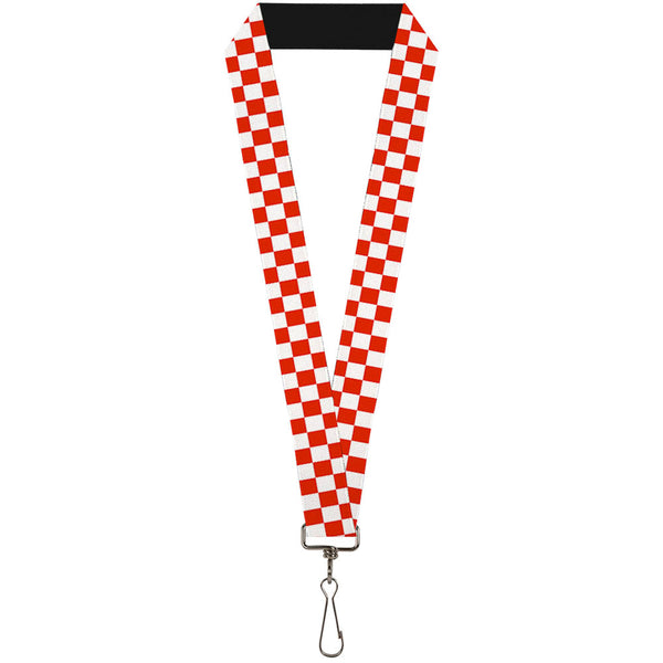 Buckle-Down Lanyard - 1.0" - Checker Red White