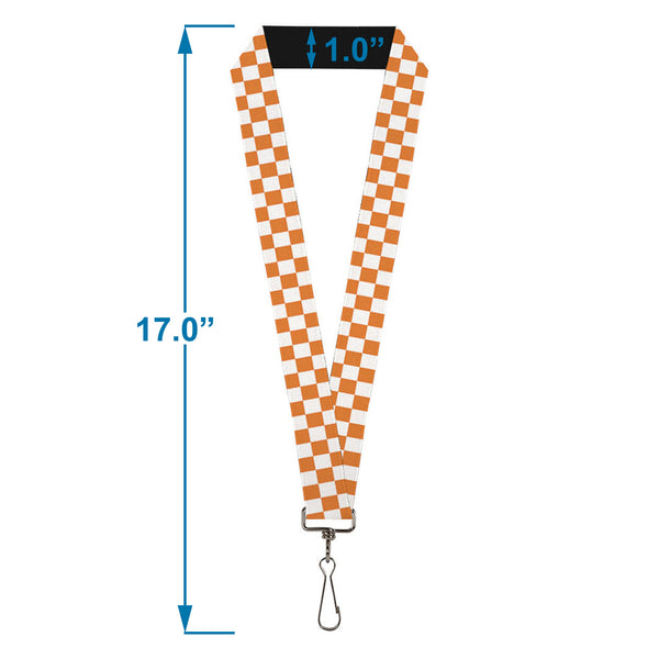 Buckle-Down Lanyard - 1.0" - Checker White TN Orange