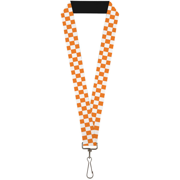 Buckle-Down Lanyard - 1.0" - Checker White TN Orange