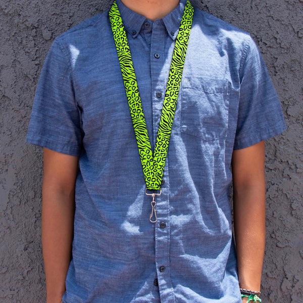 Buckle-Down Lanyard - 1.0" - Cheebra Green Black