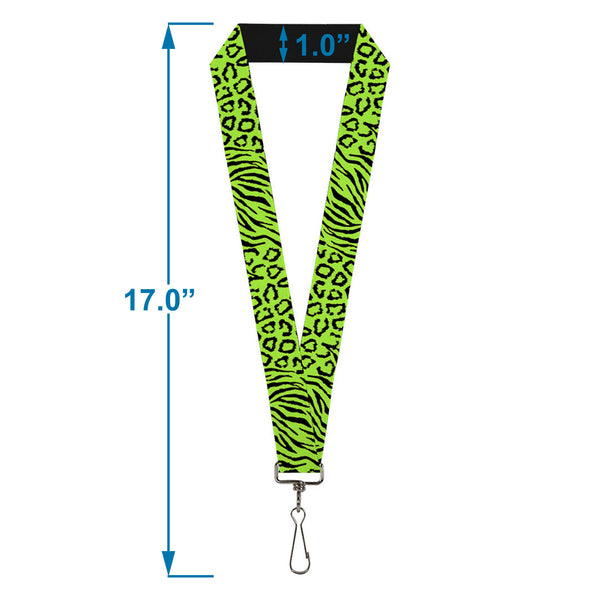 Buckle-Down Lanyard - 1.0" - Cheebra Green Black