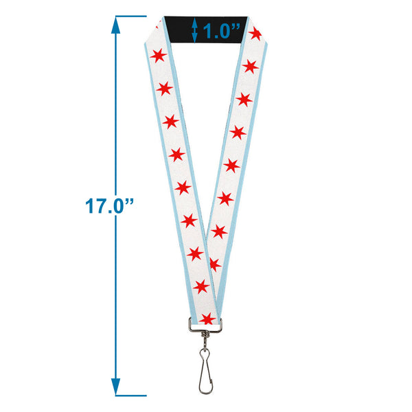 Buckle-Down Lanyard - 1.0" - Chicago Flag