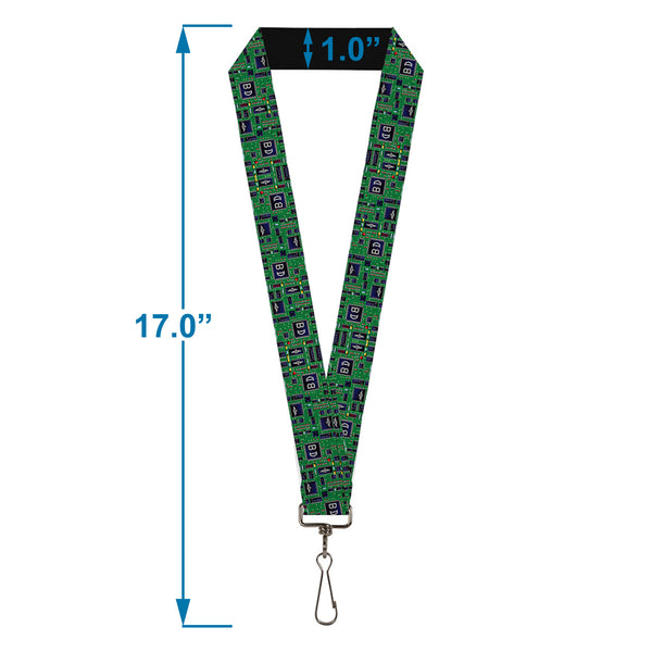 Buckle-Down Lanyard - 1.0" - Circuit Board