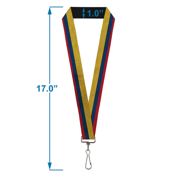 Buckle-Down Lanyard - 1.0" - Colombia Flag Distressed