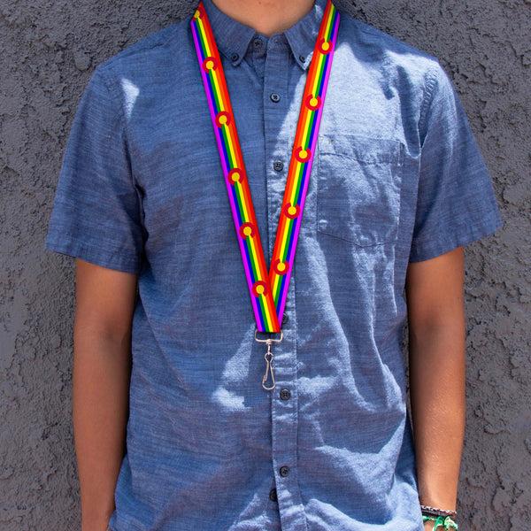 Buckle-Down Lanyard - 1.0" - Colorado Flags2 Pride