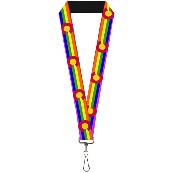 Buckle-Down Lanyard - 1.0" - Colorado Flags2 Pride
