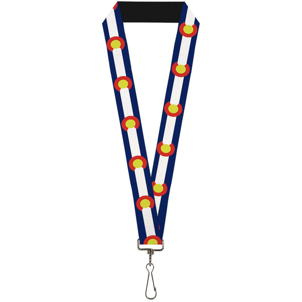 Buckle-Down Lanyard - 1.0" - Colorado Flags2 Repeat