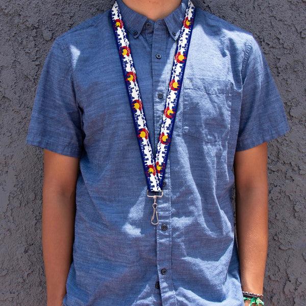 Buckle-Down Lanyard - 1.0" - Colorado Skyline Mountains
