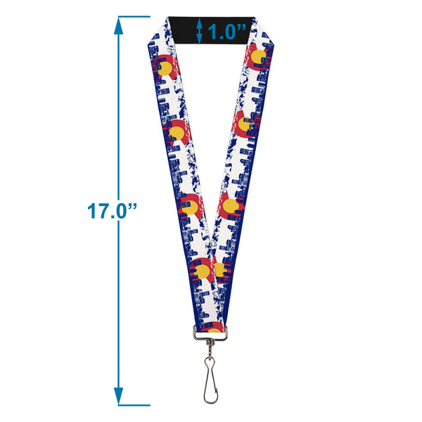 Buckle-Down Lanyard - 1.0" - Colorado Skyline Mountains