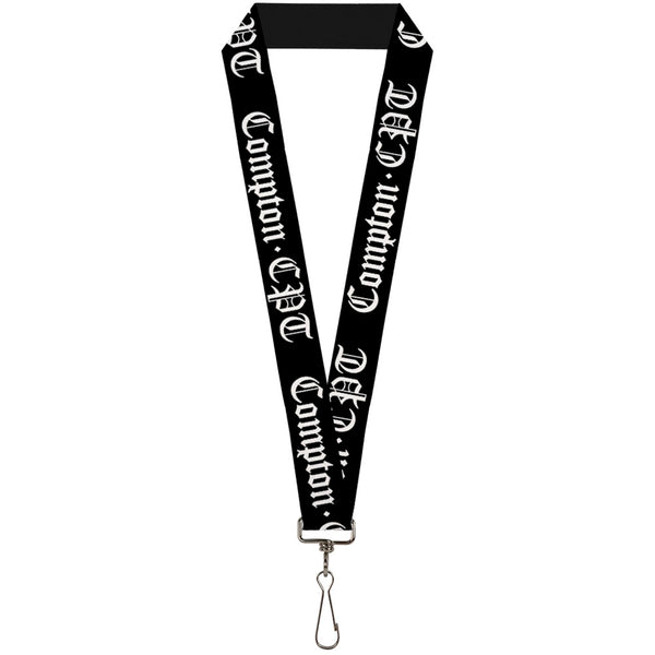 Buckle-Down Lanyard - 1.0" - COMPTON-CPT Black White