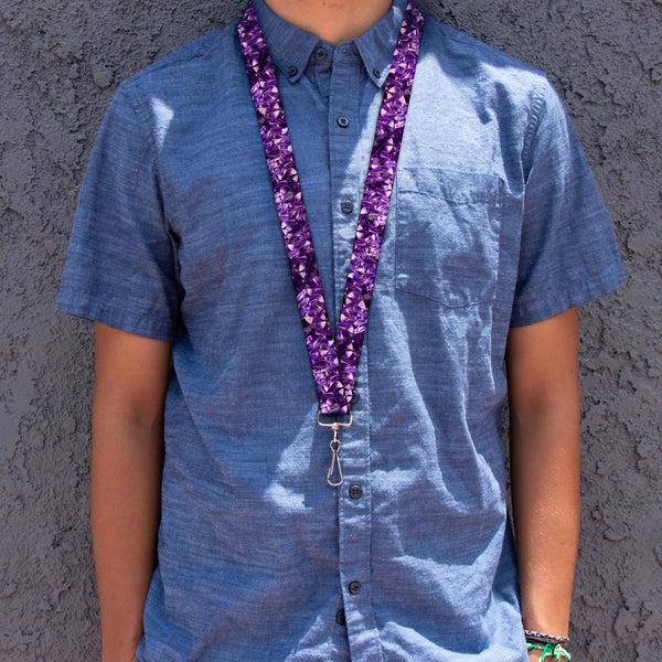 Buckle-Down Lanyard - 1.0" - Crystals Purples