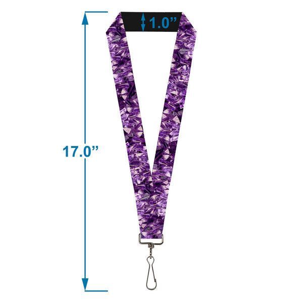 Buckle-Down Lanyard - 1.0" - Crystals Purples