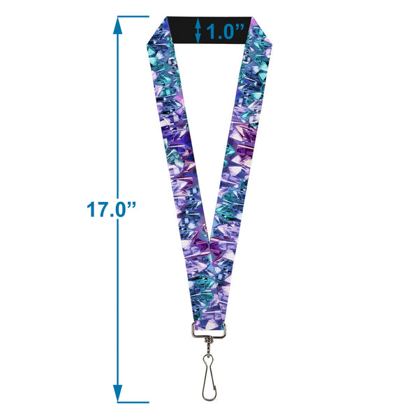 Buckle-Down Lanyard - 1.0" - Crystals2 Blues Purples