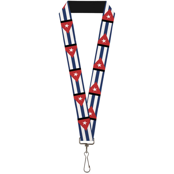 Buckle-Down Lanyard - 1.0" - Cuba Flags