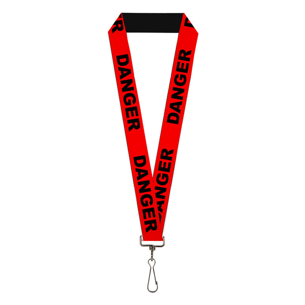 Buckle-Down Lanyard - 1.0" - DANGER Text Red Black