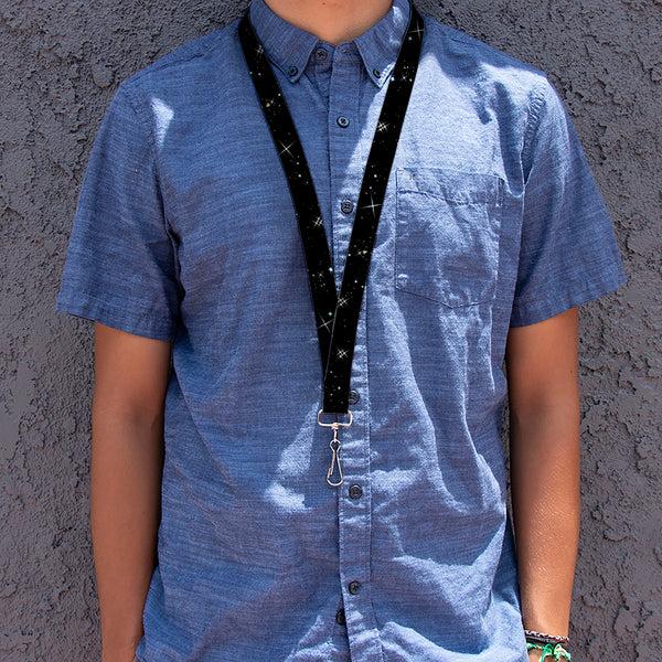 Buckle-Down Lanyard - 1.0" - Deep Space Black White