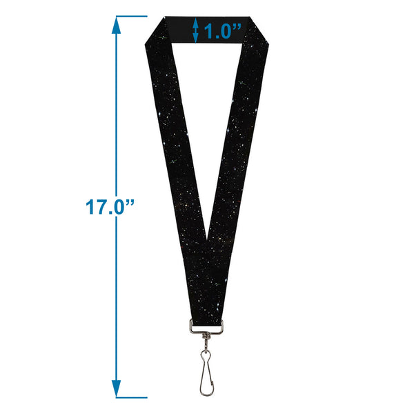 Buckle-Down Lanyard - 1.0" - Deep Space2 Black White