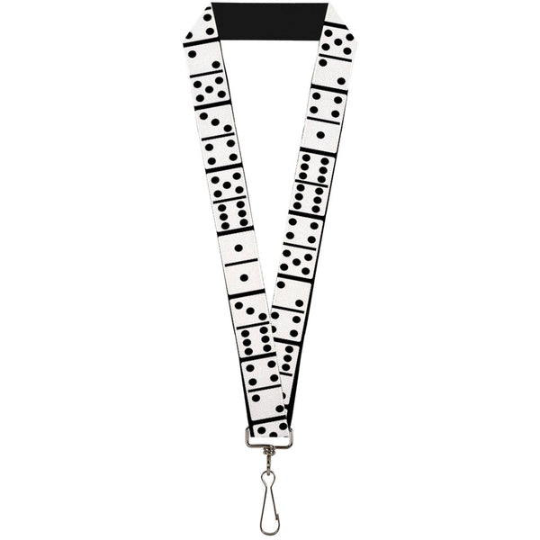 Buckle-Down Lanyard - 1.0" - Dominos Black White Black