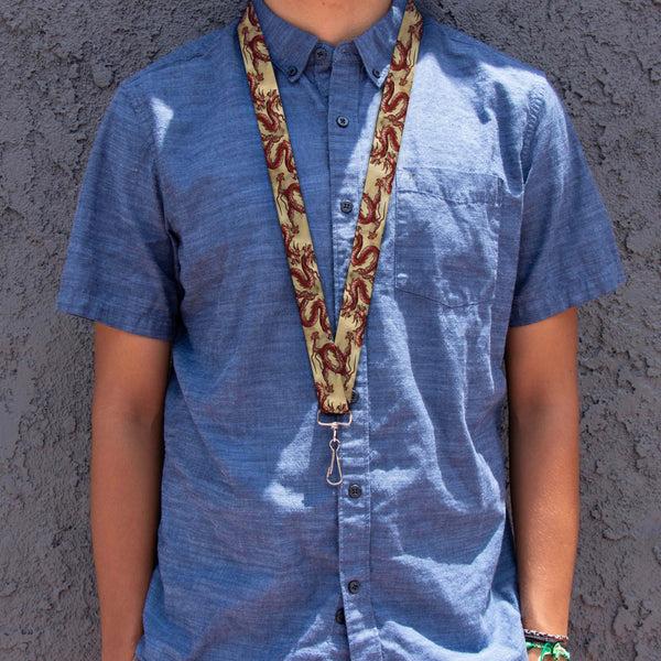 Buckle-Down Lanyard - 1.0" - Dragons Tan