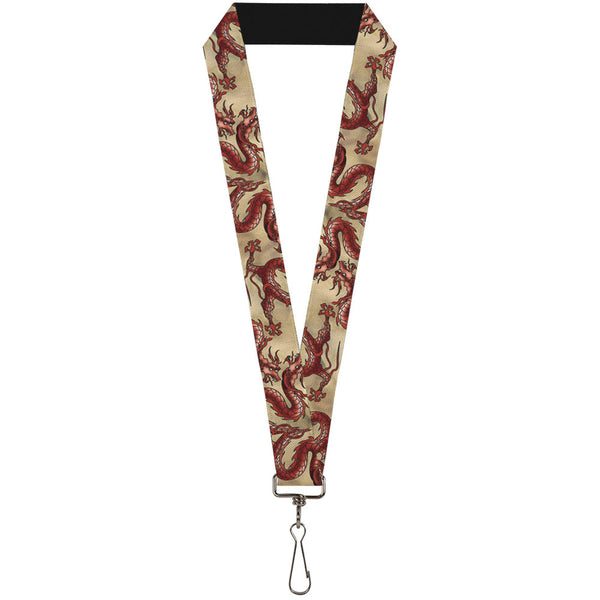 Buckle-Down Lanyard - 1.0" - Dragons Tan